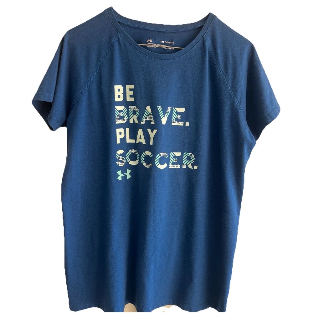Under Armour Heatgear T-Shirt  Soccer Girls Size Youth XL World Cup Soccer